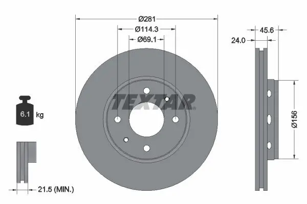 Bremsscheibe TEXTAR 92100403