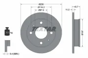 Bremsscheibe Vorderachse TEXTAR 92102800