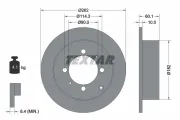 Bremsscheibe Hinterachse TEXTAR 92104000