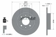 Bremsscheibe Hinterachse TEXTAR 92104300