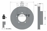 Bremsscheibe Vorderachse TEXTAR 92108103