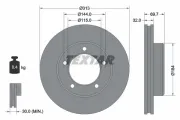 Bremsscheibe Vorderachse TEXTAR 92108103
