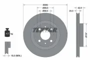 Bremsscheibe Vorderachse TEXTAR 92112100