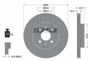 Bremsscheibe Vorderachse TEXTAR 92112100