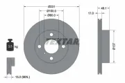 Bremsscheibe Vorderachse TEXTAR 92113300