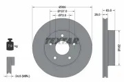 Bremsscheibe Vorderachse TEXTAR 92113600