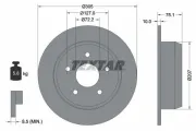 Bremsscheibe Hinterachse TEXTAR 92113700