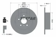 Bremsscheibe Hinterachse TEXTAR 92117000