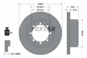 Bremsscheibe TEXTAR 93117600