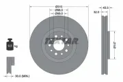 Bremsscheibe Vorderachse TEXTAR 92118100