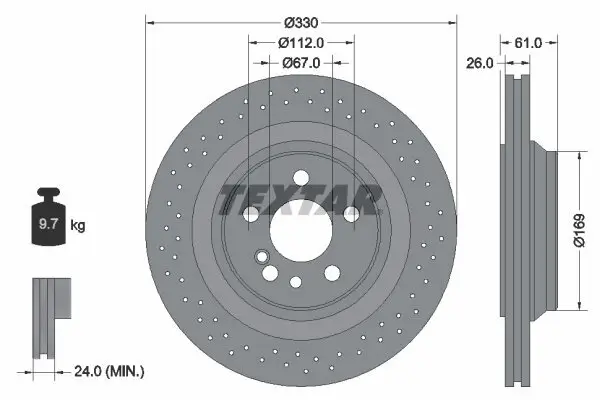 Bremsscheibe TEXTAR 92124300