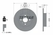 Bremsscheibe Hinterachse TEXTAR 92124703