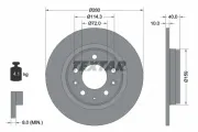Bremsscheibe Hinterachse TEXTAR 92125603