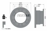 Bremsscheibe Hinterachse TEXTAR 93127300