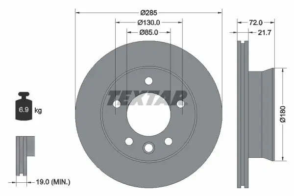 Bremsscheibe TEXTAR 93127800