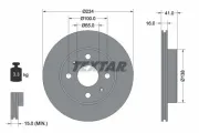 Bremsscheibe Vorderachse TEXTAR 92129103