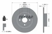 Bremsscheibe Hinterachse TEXTAR 92130200