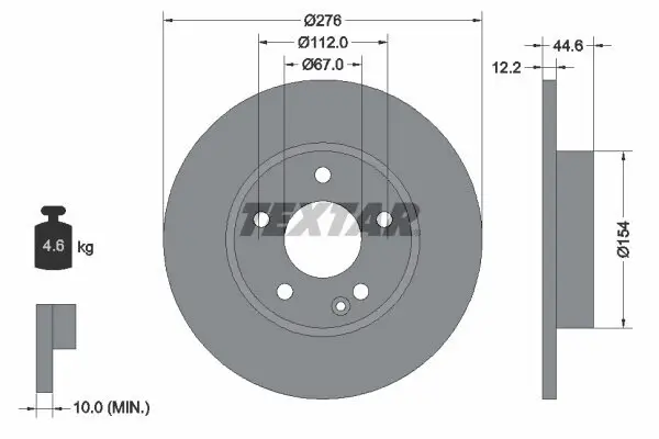 Bremsscheibe TEXTAR 92131803