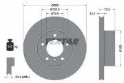 Bremsscheibe Vorderachse TEXTAR 92132800