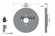 Bremsscheibe Vorderachse TEXTAR 92133203