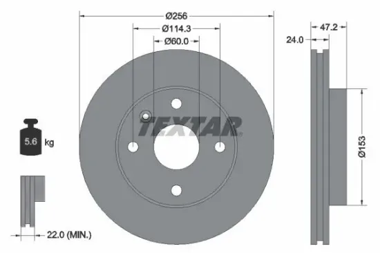 Bremsscheibe TEXTAR 92133600 Bild Bremsscheibe TEXTAR 92133600