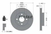 Bremsscheibe Vorderachse TEXTAR 92134200