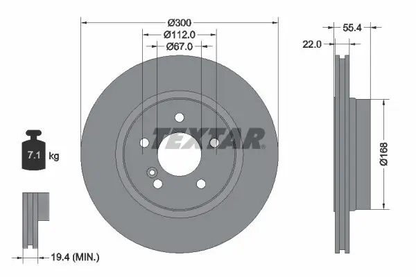 Bremsscheibe TEXTAR 92137203