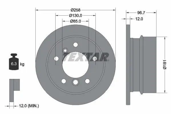 Bremsscheibe TEXTAR 92137503