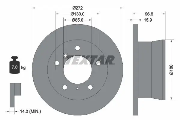 Bremsscheibe TEXTAR 92137603