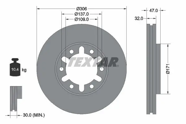 Bremsscheibe TEXTAR 92138300