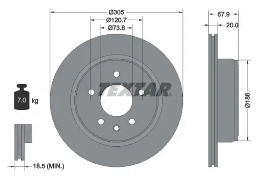 Bremsscheibe TEXTAR 92139300 Bild Bremsscheibe TEXTAR 92139300