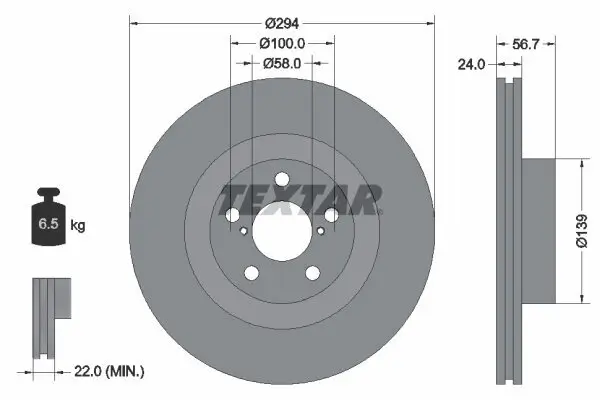 Bremsscheibe TEXTAR 92139500