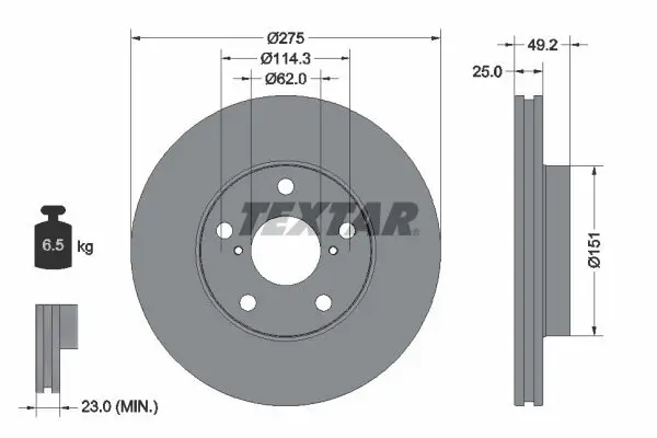 Bremsscheibe TEXTAR 92139703