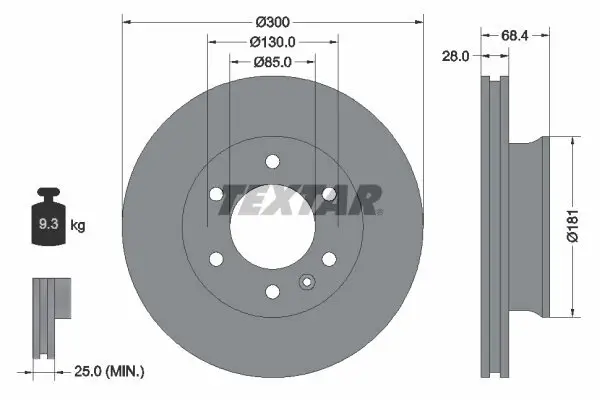 Bremsscheibe TEXTAR 93143203