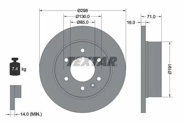 Bremsscheibe TEXTAR 93143303