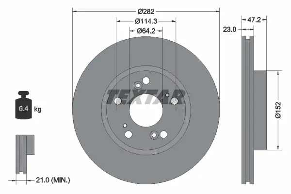 Bremsscheibe Vorderachse TEXTAR 92144403