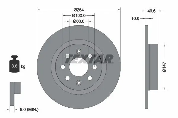 Bremsscheibe TEXTAR 92145903