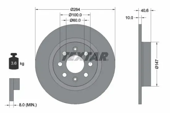 Bremsscheibe TEXTAR 92145903 Bild Bremsscheibe TEXTAR 92145903