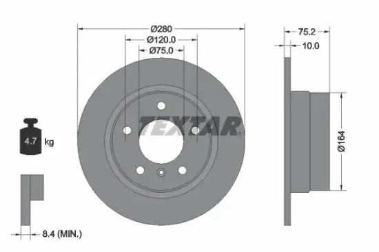 Bremsscheibe TEXTAR 92146003 Bild Bremsscheibe TEXTAR 92146003