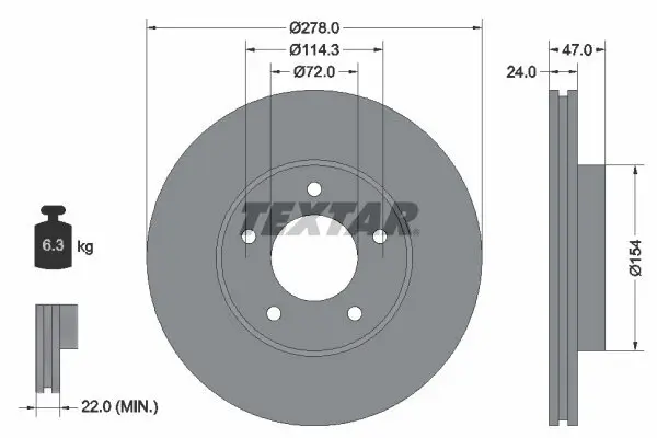 Bremsscheibe TEXTAR 92146503