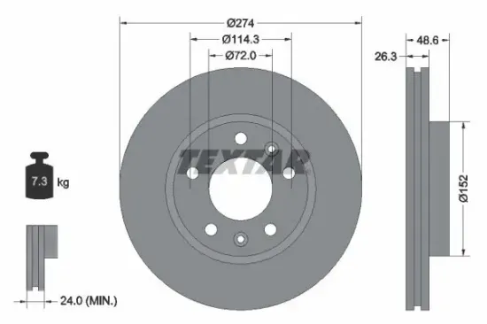 Bremsscheibe TEXTAR 92146900 Bild Bremsscheibe TEXTAR 92146900