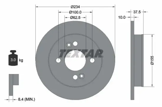 Bremsscheibe TEXTAR 92147203 Bild Bremsscheibe TEXTAR 92147203