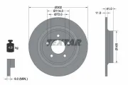 Bremsscheibe Hinterachse TEXTAR 92148200