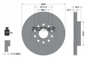 Bremsscheibe Hinterachse TEXTAR 92149600