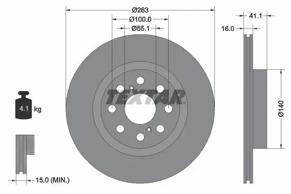 Bremsscheibe TEXTAR 92149700