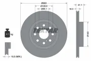 Bremsscheibe Hinterachse TEXTAR 92149700