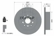 Bremsscheibe Hinterachse TEXTAR 92150400