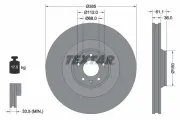 Bremsscheibe Vorderachse TEXTAR 92151303