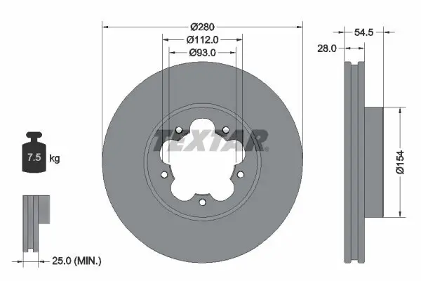 Bremsscheibe TEXTAR 92151803