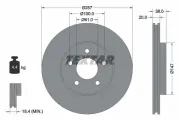 Bremsscheibe Vorderachse TEXTAR 92152403